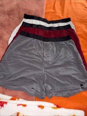 MeUndies Men’s Boxer Shorts - Gray, Maroon, White